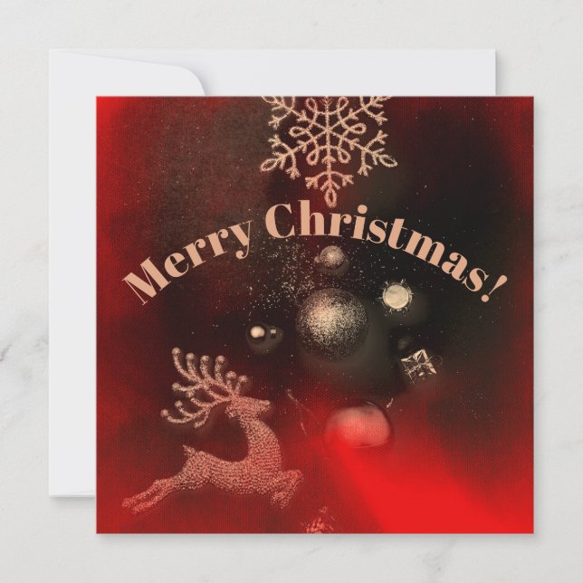 Carte Joyeuses décorations de Noël sur la table (Devant)