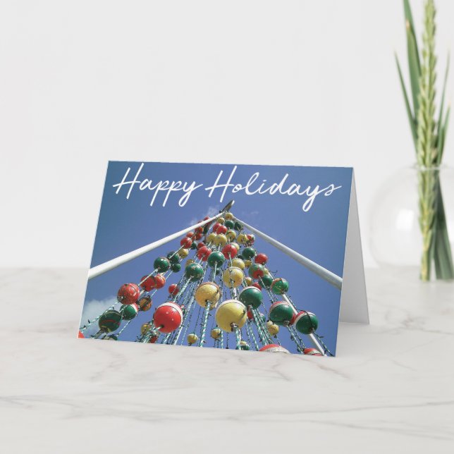 Carte Joyeuses fêtes - Arbre ornemental (Devant)