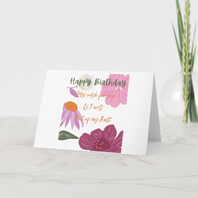 Carte Joyeuses fêtes d'anniversaire (Devant)