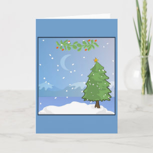 Carte Joyeuses Fêtes Holly et Fir