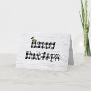 Carte Joyeuses fêtes pleines d'oiseaux