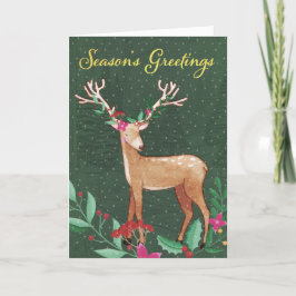 Carte Joyeuses Fêtes Reindeer