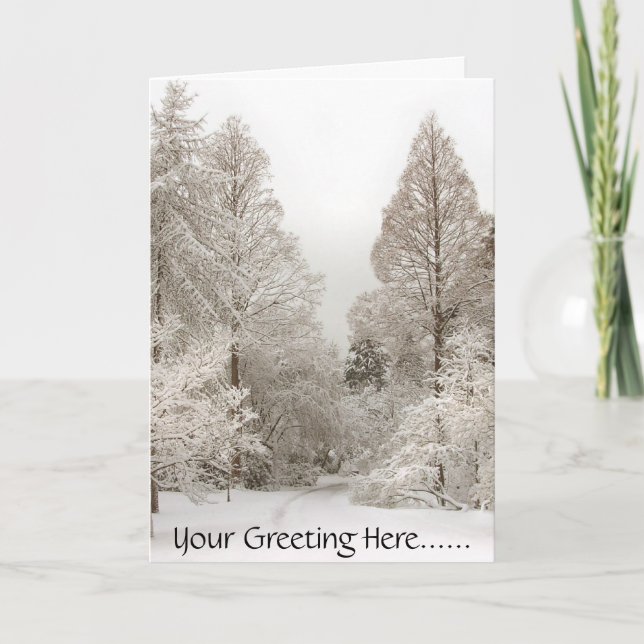 Carte Joyeuses Fêtes Winter Wonderland Cartes (Devant)