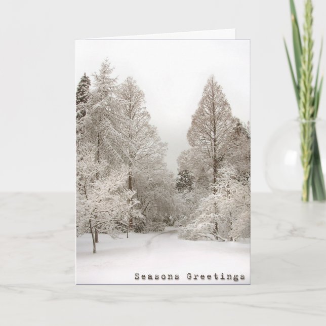 Carte Joyeuses Fêtes Winter Wonderland Cartes (Devant)
