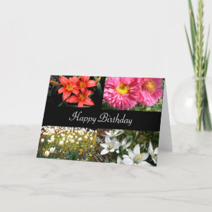 Carte Joyeuses fleurs d'anniversaire 2  