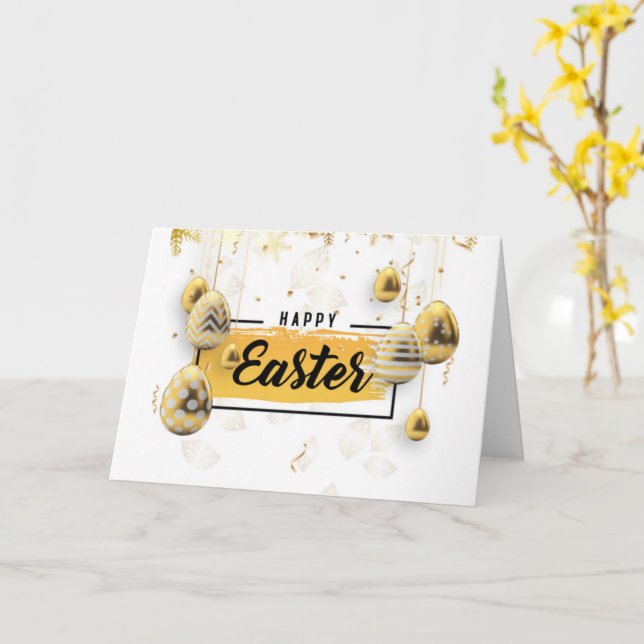 Carte Joyeuses Pâques (Fleur jaune)