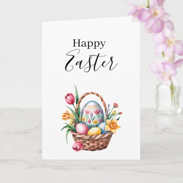 Carte Joyeuses Pâques (Orchidée)