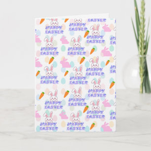 Carte Joyeuses Pâques à tous les lapins