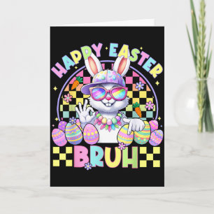 Carte Joyeuses Pâques Bruh Drôle Six Sept Meme Lapin Gar