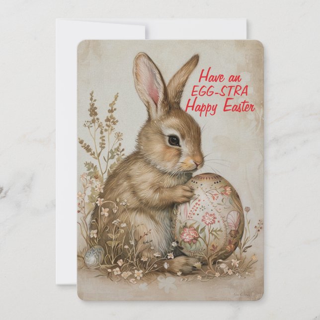 Carte Joyeuses Pâques EGG-STRA (Devant)