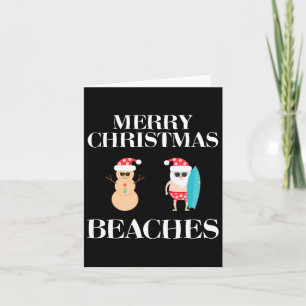 Carte Joyeuses plages de Noël Floride Famille Vacances