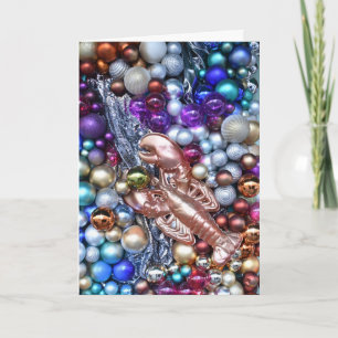 Carte Joyeuses vacances Londres Décoration de homard de 