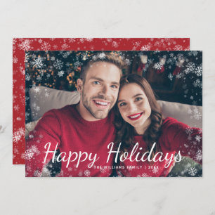 Carte Joyeuses vacances neige Noël