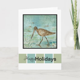 Carte Joyeuses vacances Snipe Coastal Art