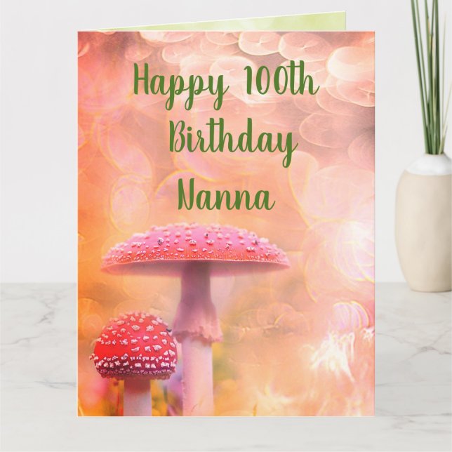 Carte Joyeux 100e anniversaire Nanna Salutations (Devant)