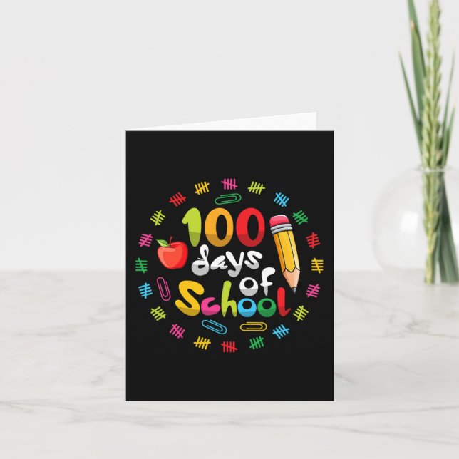 Carte Joyeux 100e Jour des enseignants Étudiants 100 jou (Devant)