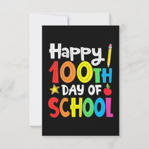 Carte Joyeux 100ème Jour De L'École Professeur Rainbow