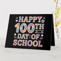 Joyeux 100ème Jour De L'École Tie Dye Arc En Ciel