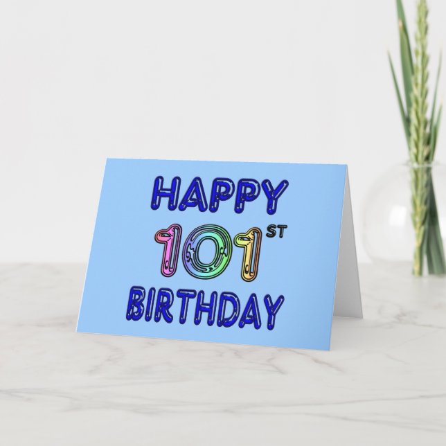 Carte Joyeux 101st anniversaire (Devant)