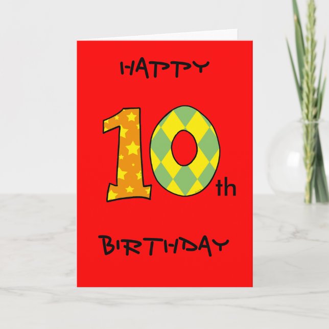 Carte Joyeux 10e anniversaire (Devant)