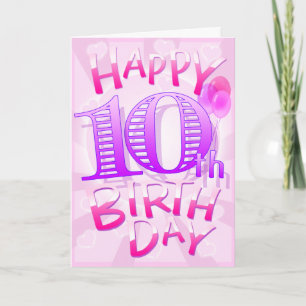 Carte Joyeux 10e anniversaire
