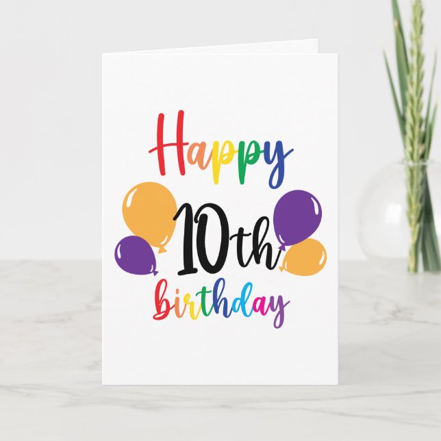 Carte Joyeux 10e anniversaire (Devant)