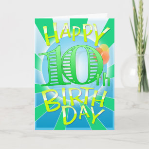 Carte Joyeux 10ème anniversaire
