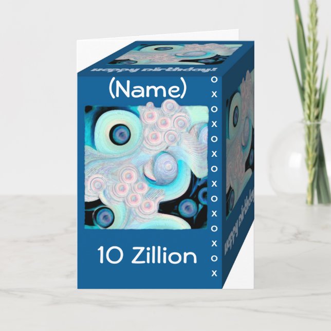 Carte Joyeux 10ème anniversaire - Zillions de Hugs & Kis (Devant)