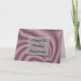 Carte Joyeux 12ème anniversaire de mariage
