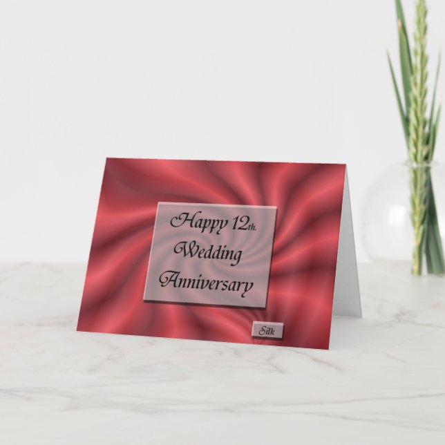 Carte Joyeux 12ème. Anniversaire mariage (Devant)