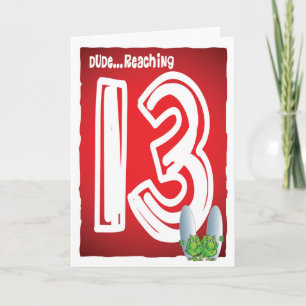 Carte Joyeux 13e anniversaire