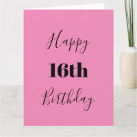 Joyeux 16e anniversaire rose noir couleur âge