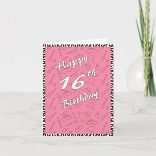 Carte Joyeux 16ème anniversaire
