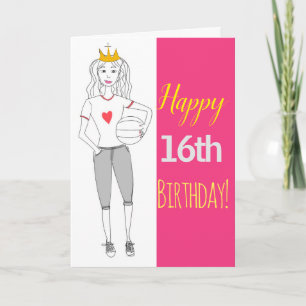 Carte Joyeux 16ème anniversaire