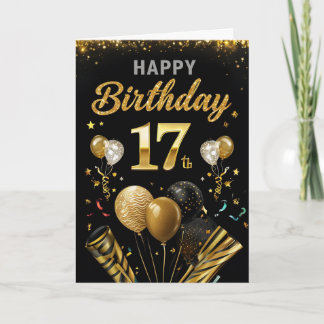 Carte Joyeux 17ème anniversaire