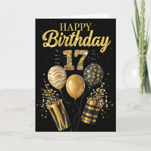 Carte Joyeux 17ème anniversaire