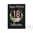 Joyeux 18e anniversaire Parties scintillant rose N