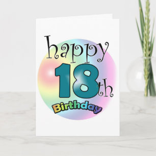 Carte Joyeux 18ème anniversaire