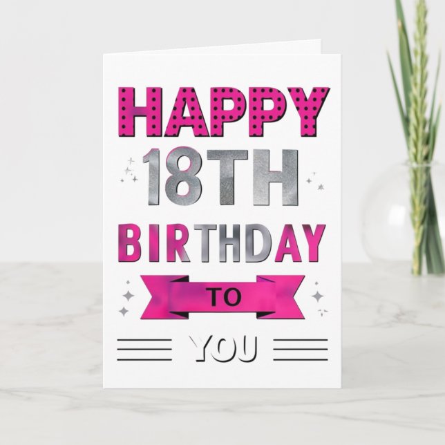 Carte Joyeux 18ème anniversaire (Devant)