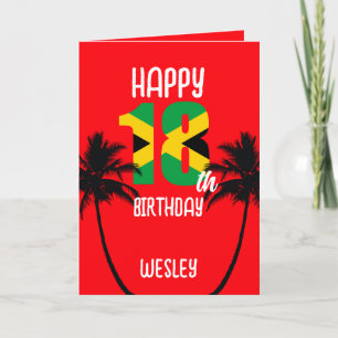 Carte Joyeux 18ème anniversaire en Jamaïque