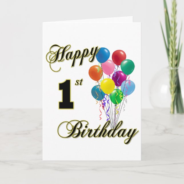 Carte Joyeux 1er anniversaire (Devant)