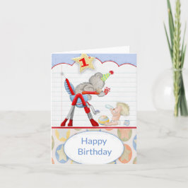 Carte Joyeux 1er anniversaire