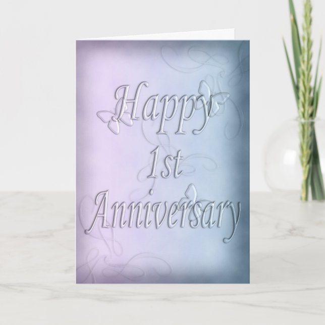 Carte Joyeux 1er anniversaire (carte anniversaire) (Devant)