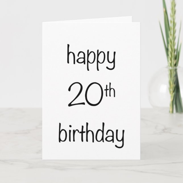 Carte joyeux 20e anniversaire (Devant)