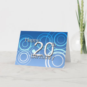 Carte Joyeux 20ème anniversaire (anniversaire)