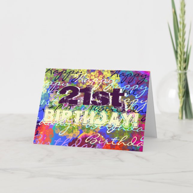 Carte Joyeux 21e anniversaire ! (Devant)