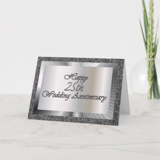 Carte Joyeux 25e anniversaire de Mariage (Devant)