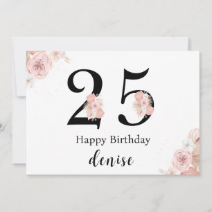 Carte Joyeux 25e anniversaire personnalisé