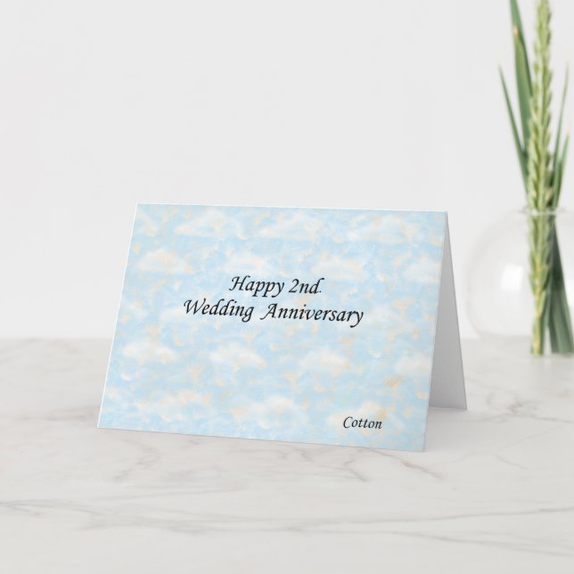 Carte Joyeux 2e. Anniversaire mariage (Devant)