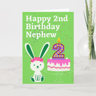 Carte Joyeux 2e anniversaire Nephew